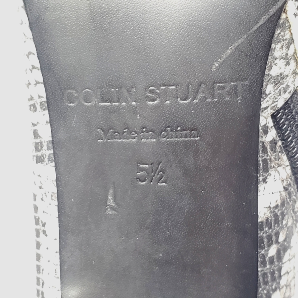 Colin Stuart Leather "Python" Stiletto Booties Si… - image 8